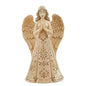 Christmas Praying Angel Statue with Warm LED Light – Hollow Resin Holiday Décor