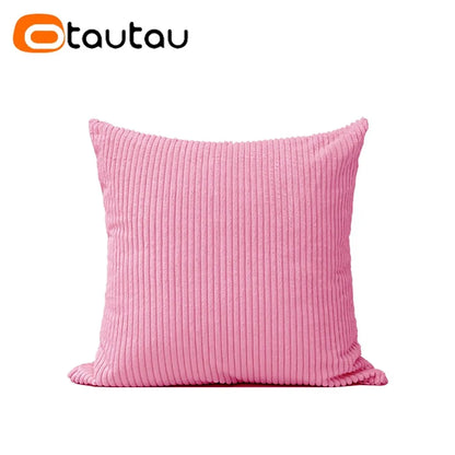 Cotton Corduroy Cushion Cover — Textured Throw Pillowcase, Insert Not Included
