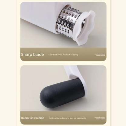 3-in-1 Hand-Cranked Cheese Grater Rotary Multi-functional Parmesan Cheese Shredder Hand Crank Detachable Chocolate Grater Butter