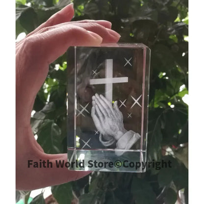 3D Crystal Cross Statue — Meaningful Religious Christmas & Home Gift
