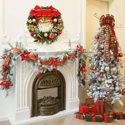 Handmade Christmas Wreath — Lush Simulation Greenery Door & Window Decoration