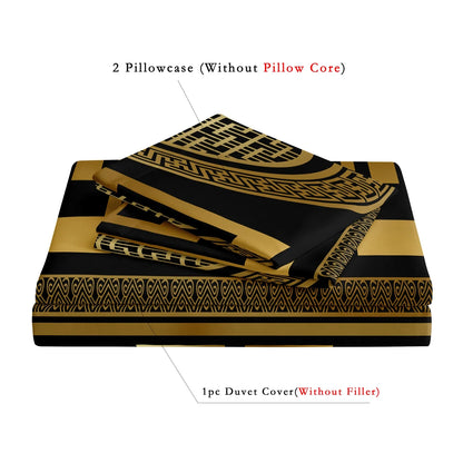 Luxury Baroque Geometric Duvet Cover Set (3-Piece)