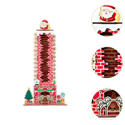 Wooden Christmas Advent Calendar — Reusable Desktop Holiday Countdown
