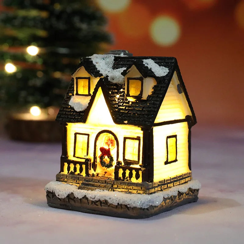 Christmas LED Micro Landscape House Night Light – Glowing Holiday Village Décor