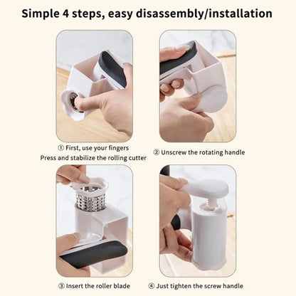 3-in-1 Hand-Cranked Cheese Grater Rotary Multi-functional Parmesan Cheese Shredder Hand Crank Detachable Chocolate Grater Butter