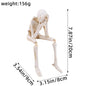 See No Evil Skeleton Figurine Set — Resin Skull Bookshelf & Halloween Decor