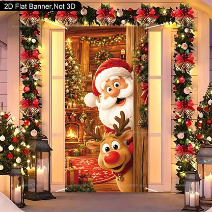 Christmas Door Cover Banner — Santa, Snowman & Holiday Designs