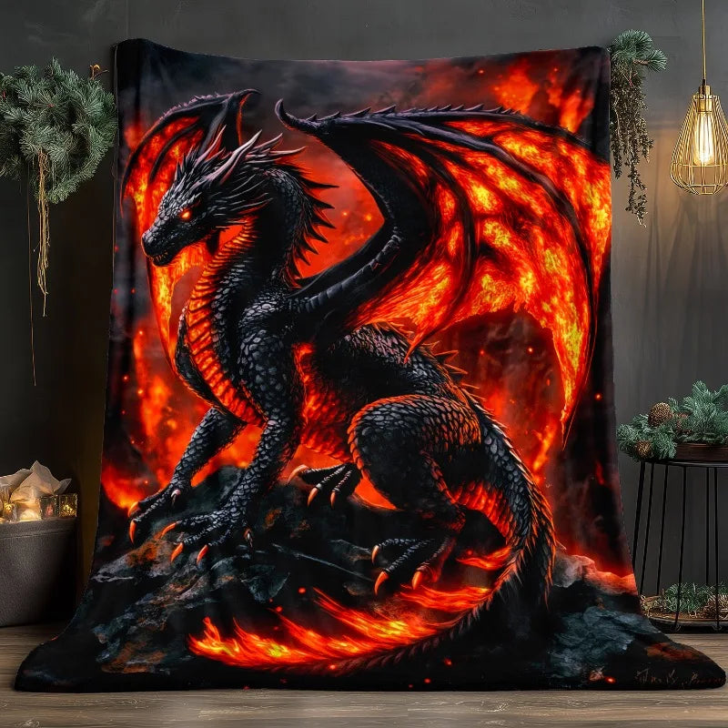 1pc Fleece Blanket] 1pc Digital Printing  - Soft and Warm Flannel Fabric Lightweight Flannel Throw for Sofa Bed