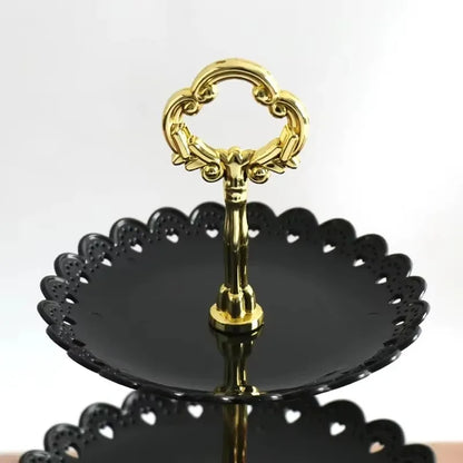 3 Tier Cake Tray Afternoon Tea Wedding Plates Party Tableware European Simply Style Creative Petal Fruit Tray Display Shelf
