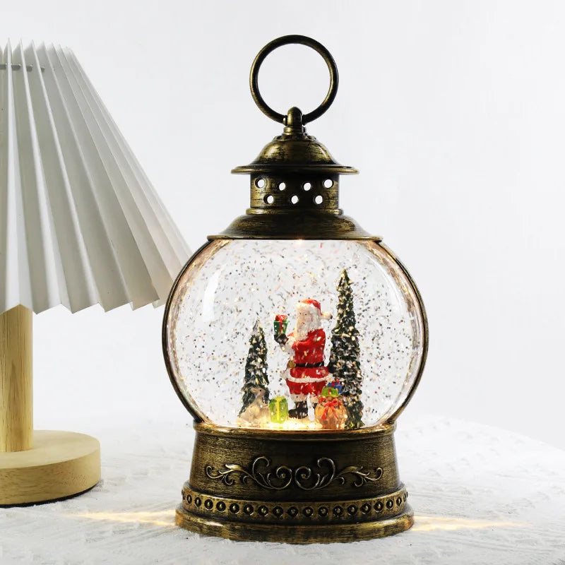 Christmas Crystal Music Box — Retro Holiday Melody Tabletop Decoration