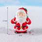 Christmas Resin Miniature Figurines – Santa, Elk & Snowman Holiday Décor Statues