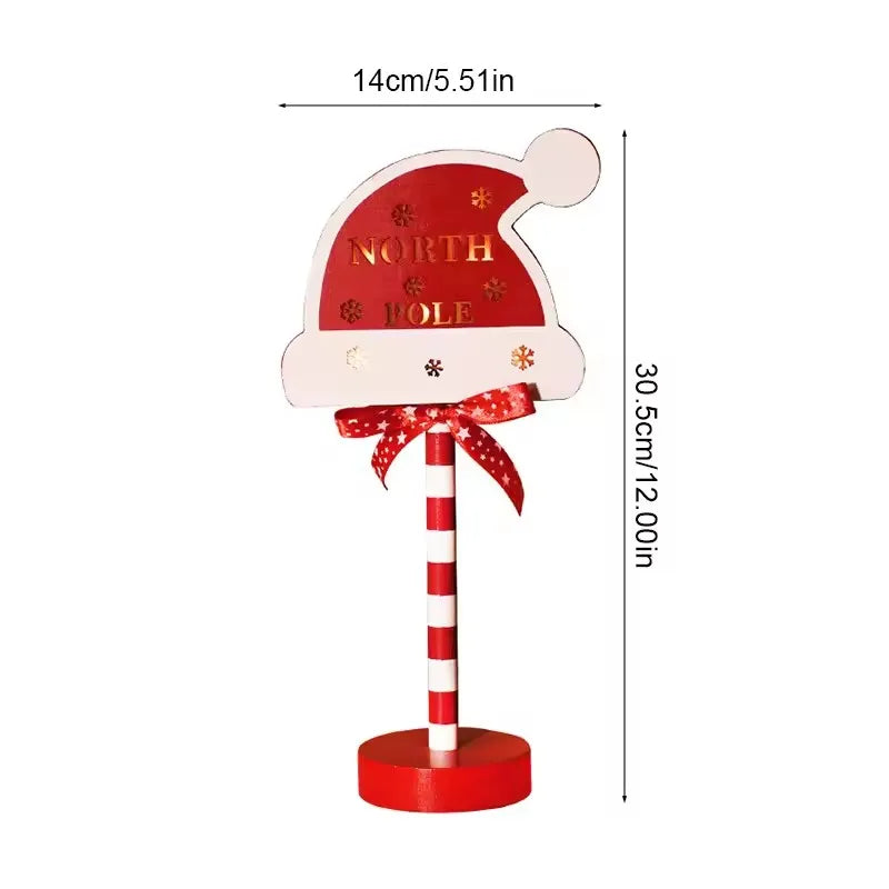 Santa Stop Here LED Tree Topper & Window Desk Lamp – Festive Holiday Light