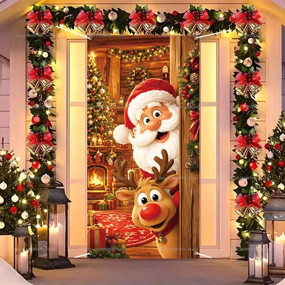Christmas Door Cover Banner — Santa, Snowman & Holiday Designs
