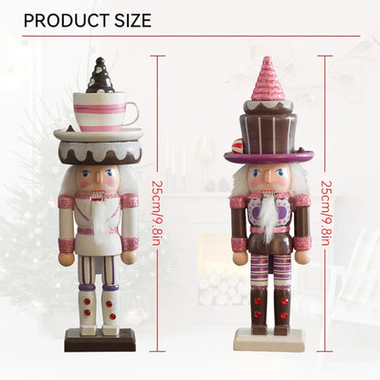 Classic Wooden Nutcracker Soldier Figurine — Hand-Painted Christmas Desktop Decor