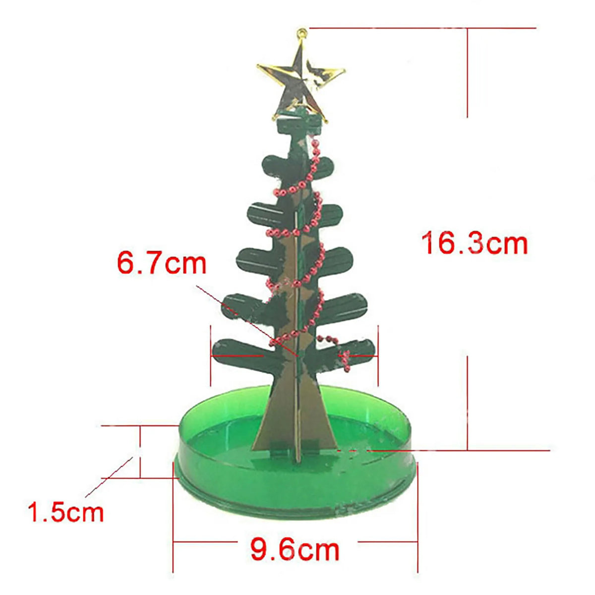 Magic Crystal Growing Christmas Tree — Science Novelty Holiday Decoration