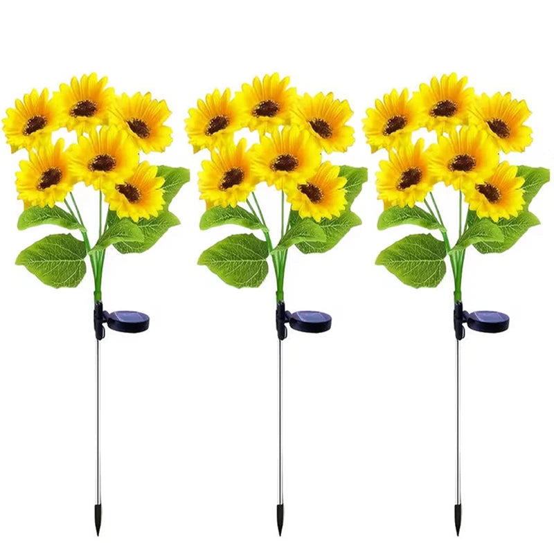 Solar Sunflower Garden Lights — Waterproof Outdoor Decor