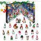 24-Day Christmas Advent Calendar — 24-Piece Resin Figurine Ornament Set