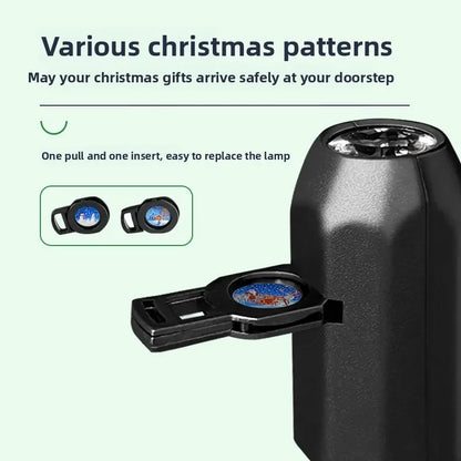 Christmas Projector Light – Glowing Santa & Snow Scene Bedroom Ornament