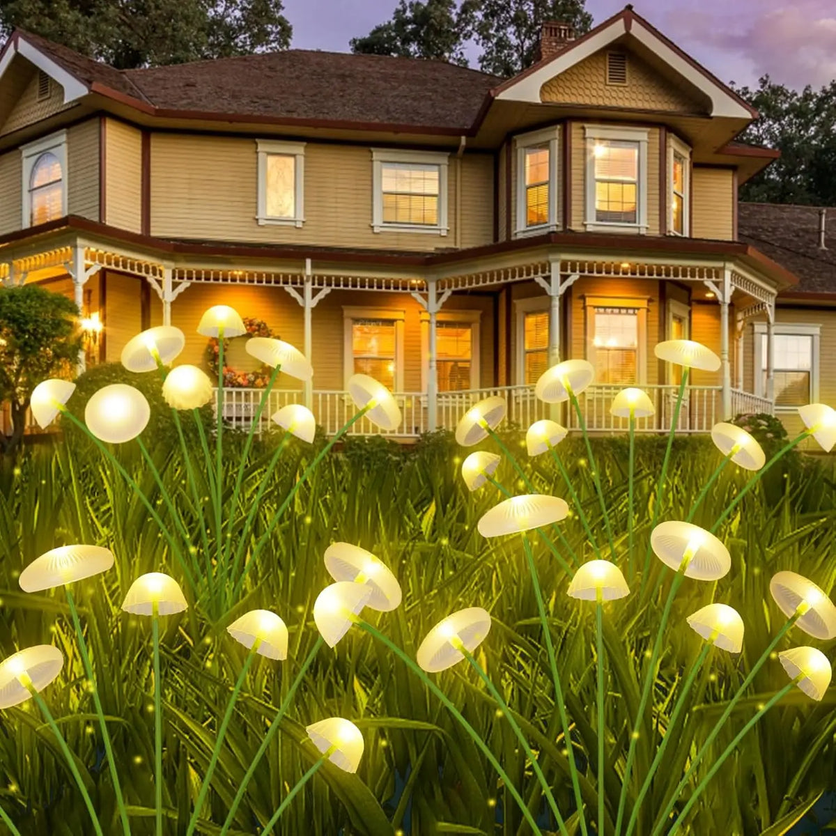 Solar Mushroom & Jellyfish Garden Lights — Dual Mode Outdoor Decor