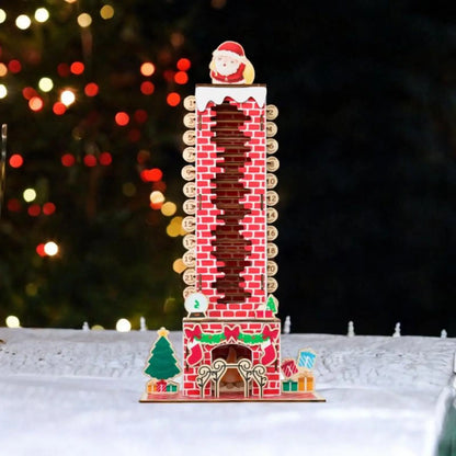 Wooden Christmas Advent Calendar — Reusable Desktop Holiday Countdown
