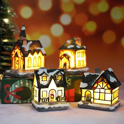 Christmas LED Village House – Glowing Resin Cottage