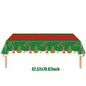 2026 Christmas New Decorations Green Party Tableware Set Disposable Paper Plates Cups Napkins For New Year Eve Dinner Supplies