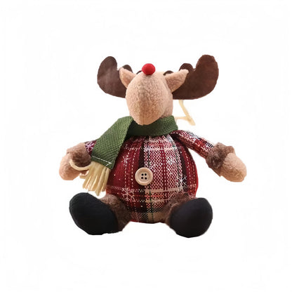 Christmas Plush Dolls – Reindeer, Santa & Snowman Holiday Character Figures