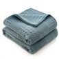 100% Cotton Waffle Throw Blanket — All-Season Sofa & Bed Cover