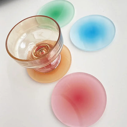 Gradient Colour Acrylic Coasters — Non-Slip Cup Mats for Bar, Café & Home Decor