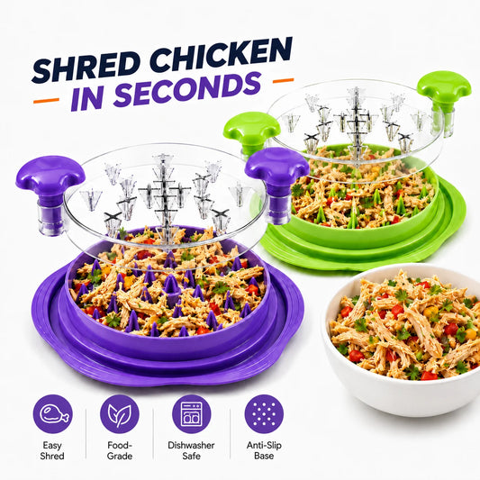 Chicken Shredder Meat Shredder Tool With Transparent Lid Visible Manual Meat Machine For Pulled Pork BBQ Kitchen Gadget