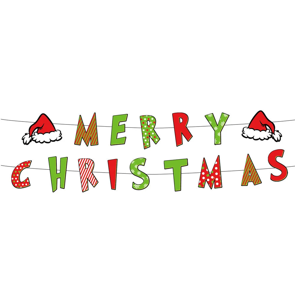 2026 Christmas New Decorations Green Party Tableware Set Disposable Paper Plates Cups Napkins For New Year Eve Dinner Supplies