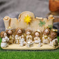 Christmas Nativity Figurine Set – Cartoon Manger Scene Characters for Holiday Décor & Gifting