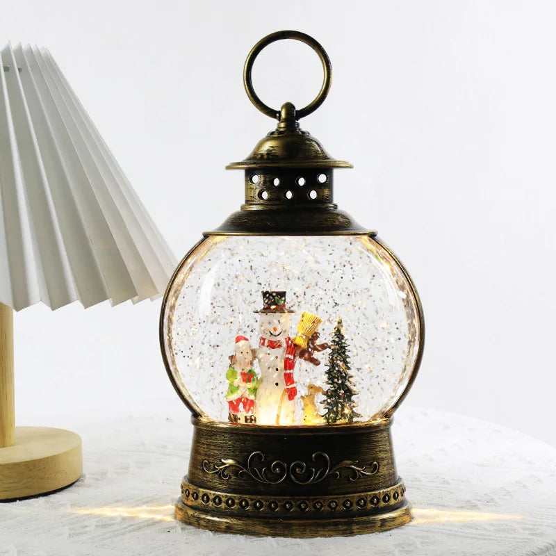 Christmas Crystal Music Box — Retro Holiday Melody Tabletop Decoration
