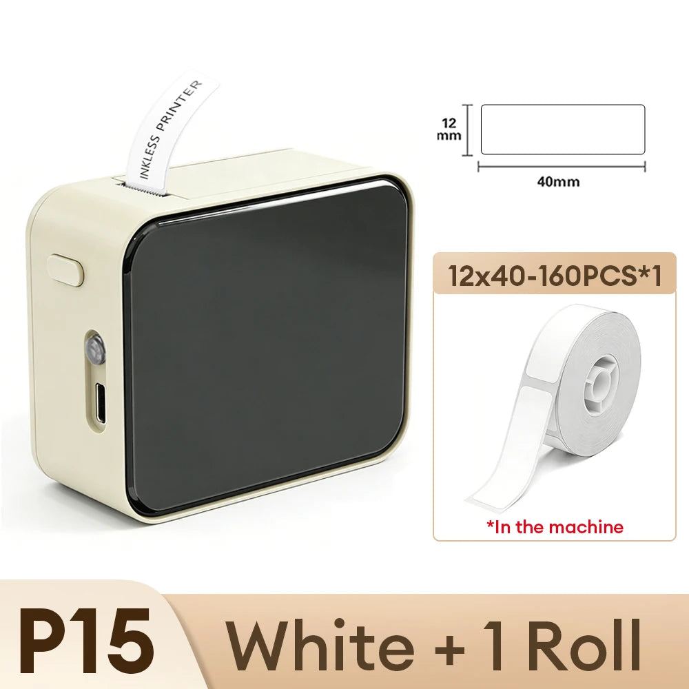 Marklife P15 Mini Bluetooth Label Printer — Portable Thermal Sticker Maker, No Ink Needed