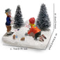 Christmas Village Figurines – Hand-Painted Resin Kids & Santa Scene Accessories