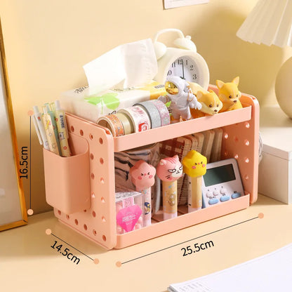 Desktop Pegboard Organizer with Pen Holder — 2 & 3 Tier