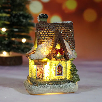 Christmas LED Village House – Glowing Resin Cottage