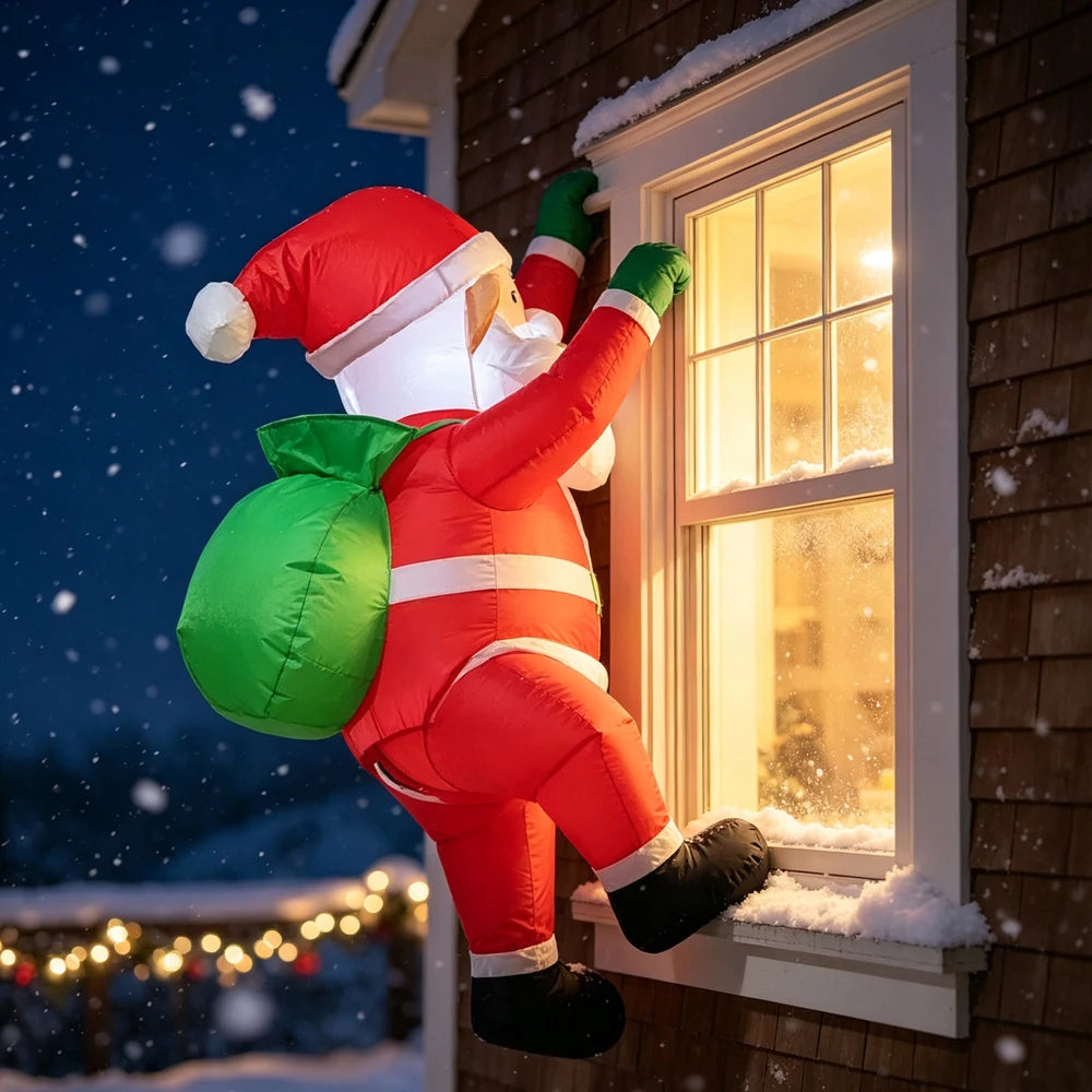 3.3 Ft Inflatable Dabbing Santa Claus – LED Lighted Outdoor Christmas Yard Décor