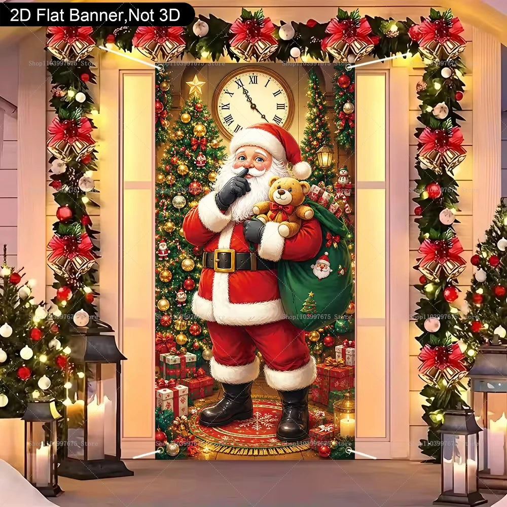 Christmas Door Cover Banner — Santa, Snowman & Holiday Designs