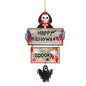 Halloween Wooden Pendant Ornaments — Pumpkin, Ghost & Trick-or-Treat Door & Party Decor