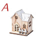 Christmas LED Wooden Cabin Ornament – Glowing Holiday House for Tree & Home Décor