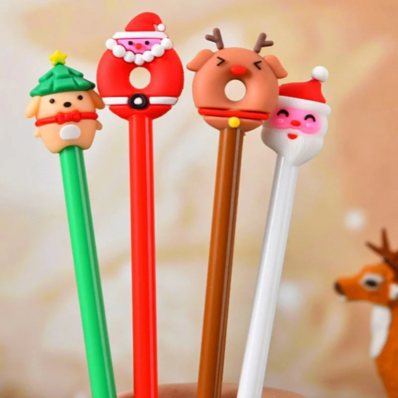 Christmas-Themed Ballpoint Pen Set — Festive Holiday Stationery & Stocking Stuffer