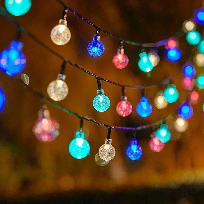 Solar LED String Fairy Lights — IP65 Waterproof Outdoor Garden Lights