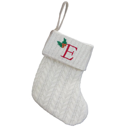 Personalized Letter Christmas Stocking — Alphabet Initial Holiday Gift Bag & Tree Decor