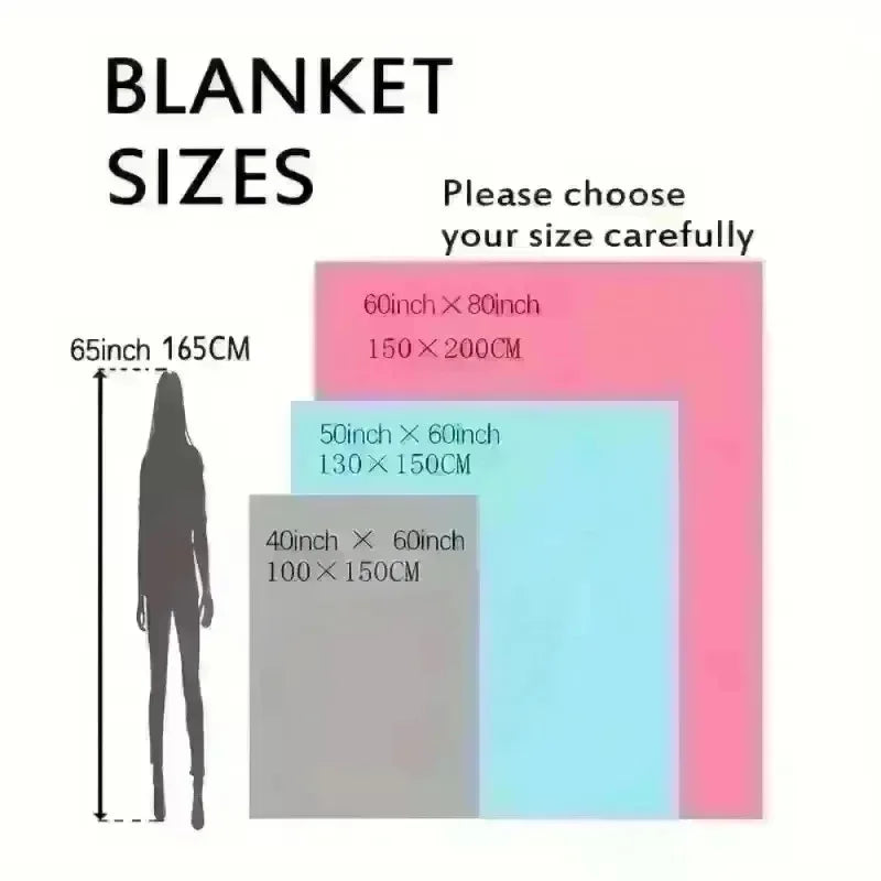 1pc Fleece Blanket] 1pc Digital Printing  - Soft and Warm Flannel Fabric Lightweight Flannel Throw for Sofa Bed