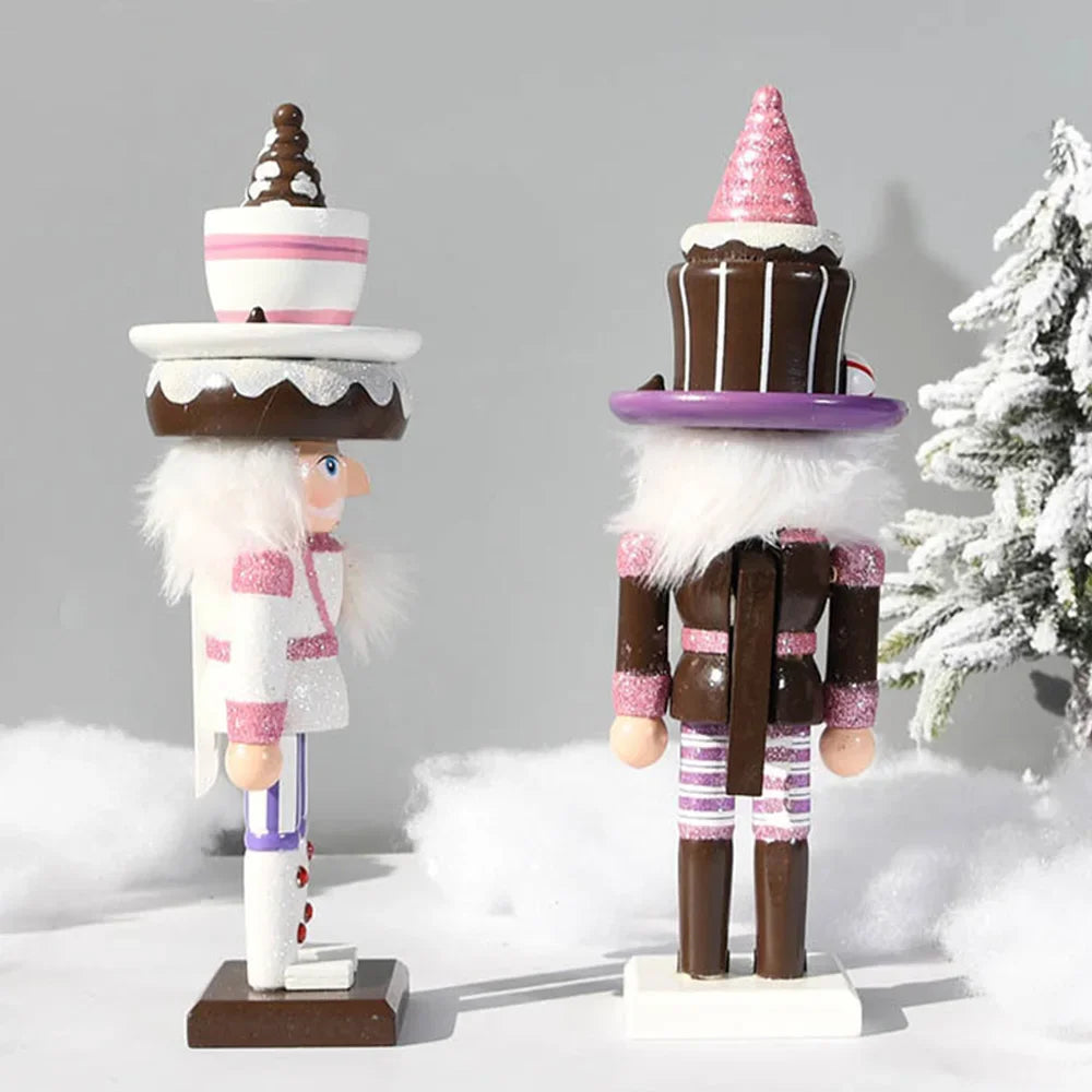 Classic Wooden Nutcracker Soldier Figurine — Hand-Painted Christmas Desktop Decor