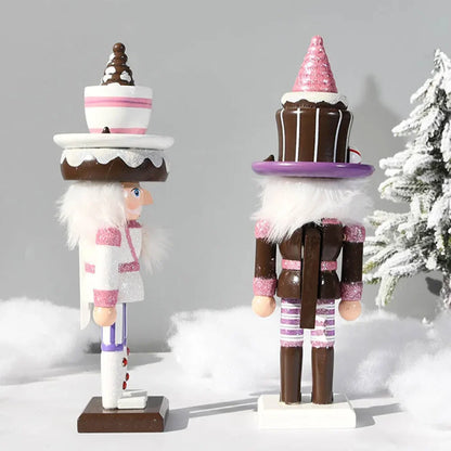 Classic Wooden Nutcracker Soldier Figurine — Hand-Painted Christmas Desktop Decor