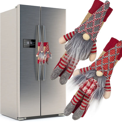 Christmas Faceless Santa Claus Appliance Handle Cover – Festive Décor for Fridge, Microwave & Dishwasher