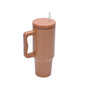 1pc 1200ml Leakproof 40oz Stainless Steel Tumbler with Handle and Straw Perfect for Outdoor Activities, Hiking, Running, Cycling