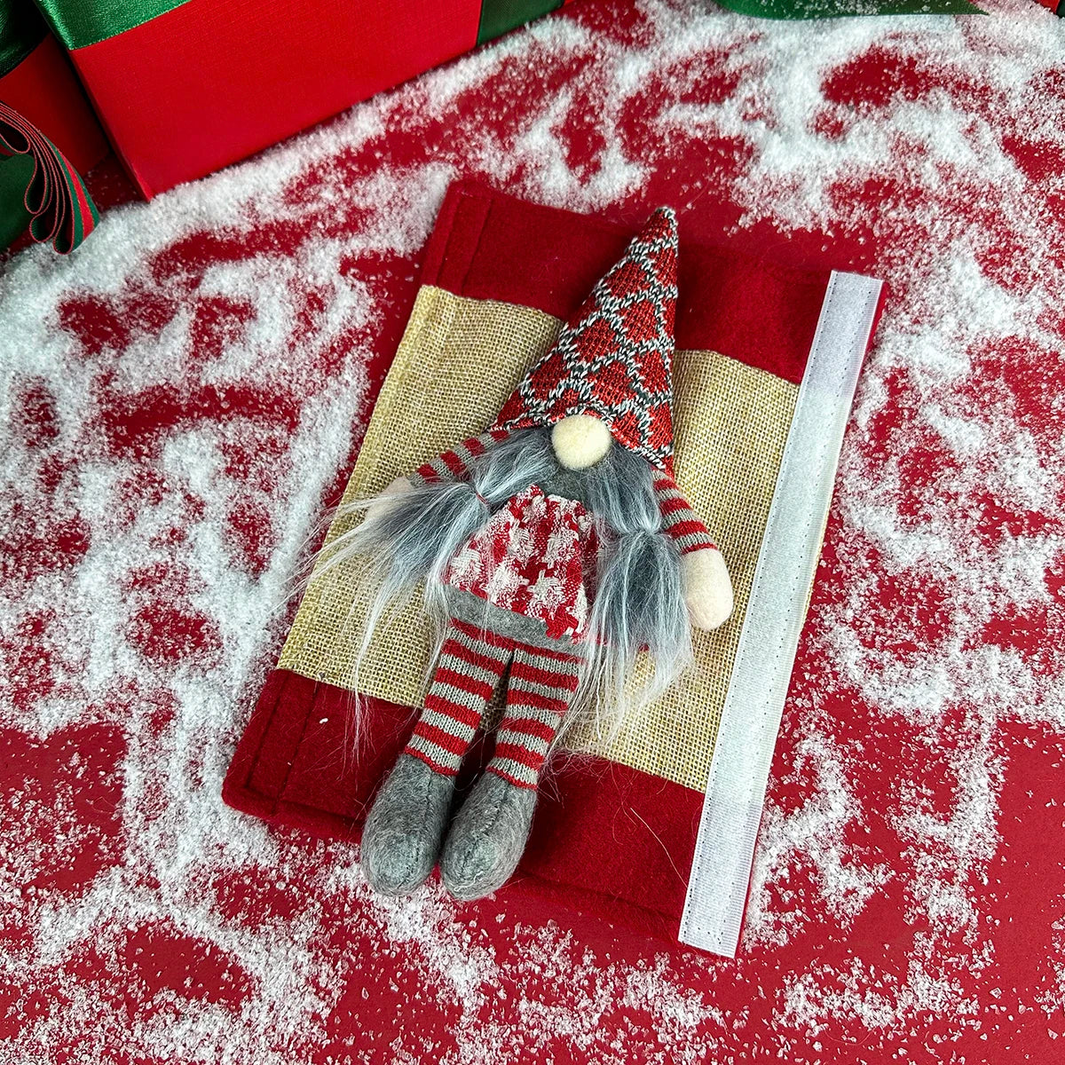 Christmas Faceless Santa Claus Appliance Handle Cover – Festive Décor for Fridge, Microwave & Dishwasher